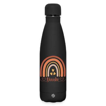 Danke  - Matte Thermosflasche 500 ml - Schwarz - Vorne