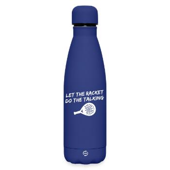 Racket Padel Spieler Sportart Turnier Statement - Matte Thermosflasche 500 ml - Dunkelblau  - Vorne