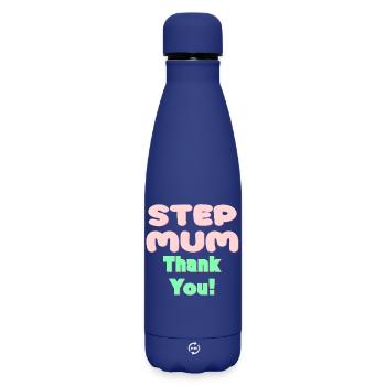STIEFMUTTER DANKE - MUTTERTAG - Matte Thermosflasche 500 ml - Dunkelblau  - Vorne