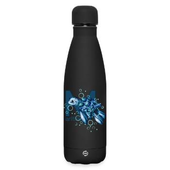 Maritime Turtle - Matte Insulated Water Bottle 500 ml - black - Front