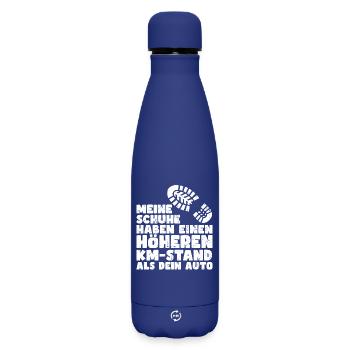 Wanderwege Wanderrouten Wandern Wanderer Statement - Matte Thermosflasche 500 ml - Dunkelblau  - Vorne