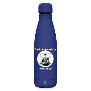 Calisthenics for life blanc - Bouteille isotherme SOFT TOUCH 500 ml - bleu foncé  - Devant