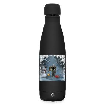 Dunkle Weihnachten - Matte Thermosflasche 500 ml - Schwarz - Vorne