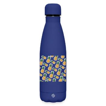 Tasty Pineapple - Matte Insulated Water Bottle 500 ml - dark blue  - Front