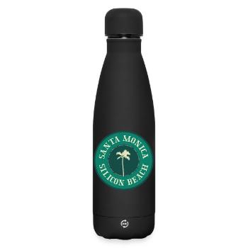 Santa Monica Beach Badge - Matte Thermosflasche 500 ml - Schwarz - Vorne
