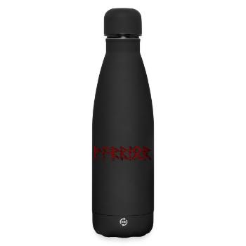 Lettrage guerrier Runes rouges - Bouteille isotherme SOFT TOUCH 500 ml - noir - Devant
