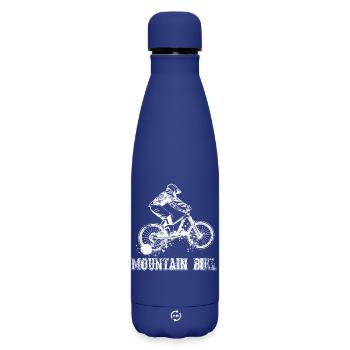 Mountain bike - Matte Insulated Water Bottle 500 ml - dark blue  - Front