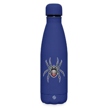 Dark Spider with Pink Markings - Matte Insulated Water Bottle 500 ml - dark blue  - Front