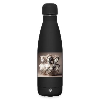 Griechische Skulpturen - Matte Thermosflasche 500 ml - Schwarz - Vorne