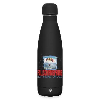 Fallschirmsprung ist meine Droge - Matte Thermosflasche 500 ml - Schwarz - Vorne