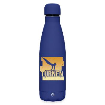 Turnen - Matte Thermosflasche 500 ml - Dunkelblau  - Vorne