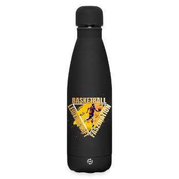 Leidenschaft - Faszination - Basketball - Matte Thermosflasche 500 ml - Schwarz - Vorne