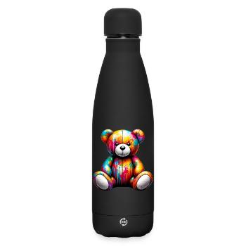 Orso orsacchiotto Teddy Bear - Matte Insulated Water Bottle 500 ml - black - Front