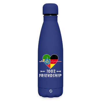Ethiopia and Germany 100% friendship - Matte Insulated Water Bottle 500 ml - dark blue  - Front