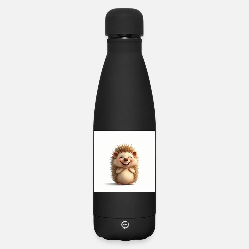 Kuscheliger Igel zu süß - Matte Thermosflasche 500 ml - Schwarz