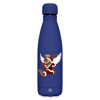 Santa's help - the Easter Bunny - Matte Insulated Water Bottle 500 ml - dark blue  - Front