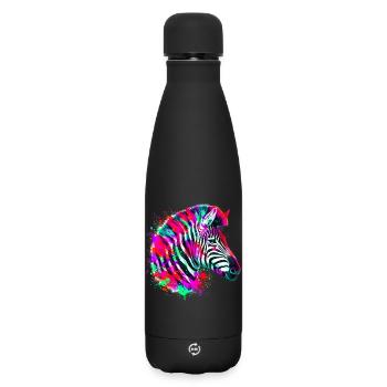 Zèbre - Bouteille isotherme SOFT TOUCH 500 ml - noir - Devant