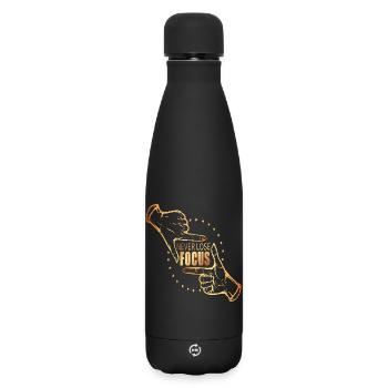 Never lose focus - Matte Thermosflasche 500 ml - Schwarz - Vorne
