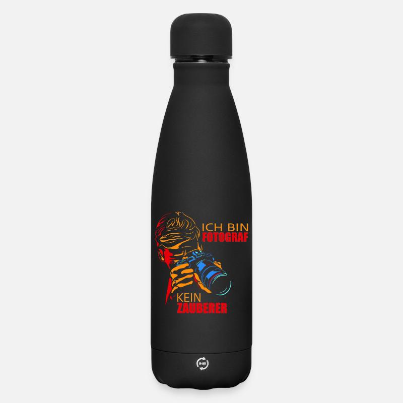 Ich bin Fotograf, kein Zauberer - Matte Thermosflasche 500 ml - Schwarz