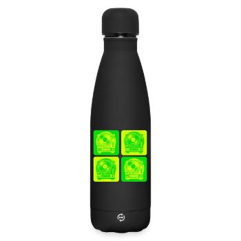 Plattenspieler Style - Matte Thermosflasche 500 ml - Schwarz - Vorne