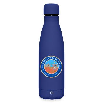 Koalas have unique fingerprints - Matte Insulated Water Bottle 500 ml - dark blue  - Front