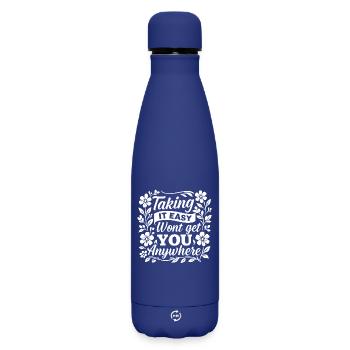 Motivationsshirt – Kein Erfolg ohne Einsatz - Matte Thermosflasche 500 ml - Dunkelblau  - Vorne