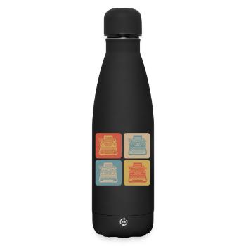 Schreibmaschinen Vintage Design - Matte Thermosflasche 500 ml - Schwarz - Vorne
