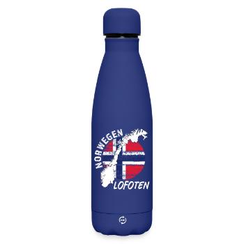 Lofoten - Matte Thermosflasche 500 ml - Dunkelblau  - Vorne