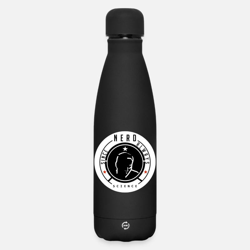 Nerd Wissenschaft Logo T-Shirt - Matte Thermosflasche 500 ml - Schwarz
