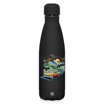 Vieille voiture de la vieille école - Bouteille isotherme SOFT TOUCH 500 ml - noir - Devant
