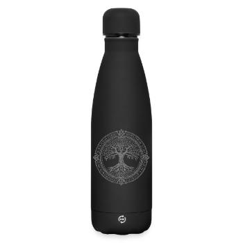 Arbre de Vie Symbole Runes Vikings - Bouteille isotherme SOFT TOUCH 500 ml - noir - Devant