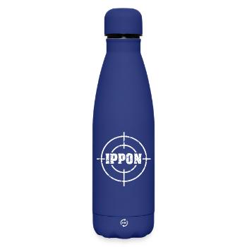 Target_judo_ippon_grunge_karsten_weiss - Matte Thermosflasche 500 ml - Dunkelblau  - Vorne