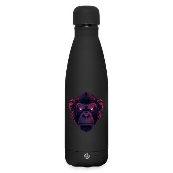Neon Gorilla Head Art - Matte Insulated Water Bottle 500 ml - black - Front