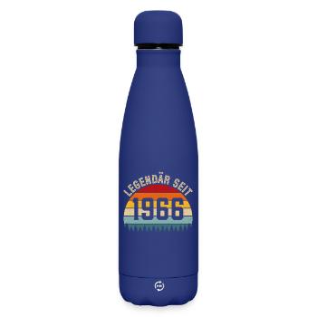 Legendary since 1966 – born in 1966 - Matte Insulated Water Bottle 500 ml - dark blue  - Front