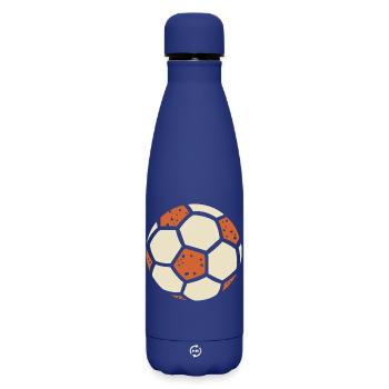 Graphisme rétro football – Sport Design - Bouteille isotherme SOFT TOUCH 500 ml - bleu foncé  - Devant