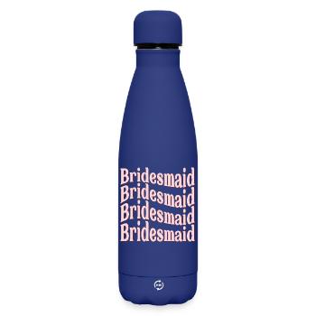 BRIDESMAID WEDDING WAVE - Matte Insulated Water Bottle 500 ml - dark blue  - Front