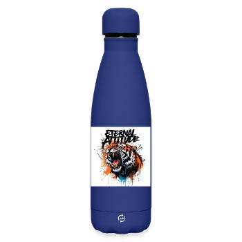 Pose du tigre éternel - Bouteille isotherme SOFT TOUCH 500 ml - bleu foncé  - Devant