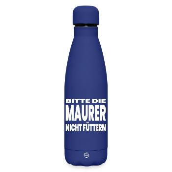 Maçon - Bouteille isotherme SOFT TOUCH 500 ml - bleu foncé  - Devant
