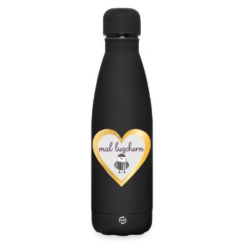 NORTH GERMAN CURIOSITY SEAGULL - Matte Insulated Water Bottle 500 ml - black - Front