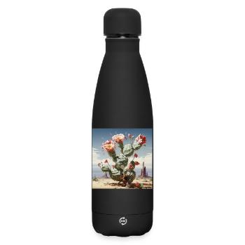 Fleur de cactus Magie du désert - Bouteille isotherme SOFT TOUCH 500 ml - noir - Devant