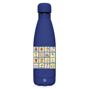 Zweisprachige Spanischlehrerin - Matte Thermosflasche 500 ml - Dunkelblau  - Vorne