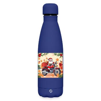 Powered by Gingerbread & Gasoline - Matte Insulated Water Bottle 500 ml - dark blue  - Front