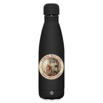 Fursona Timing Matters - Matte Thermosflasche 500 ml - Schwarz - Vorne