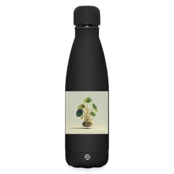 TechnoPlant: Golden Knots - Matte Insulated Water Bottle 500 ml - black - Front