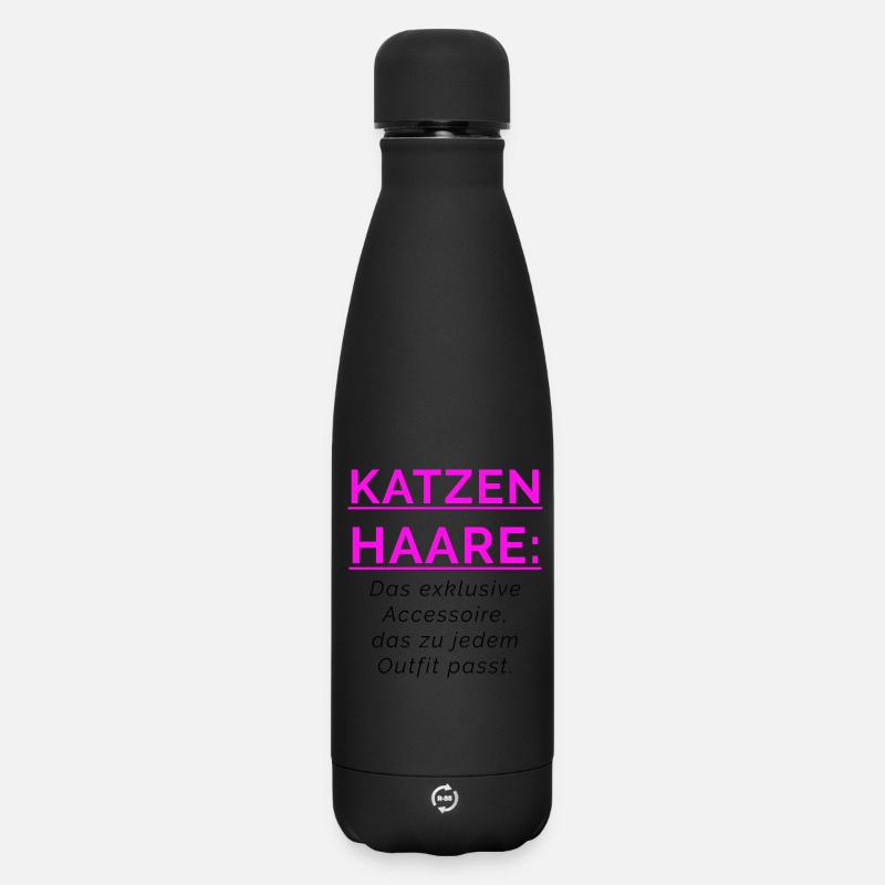 CAT HAIR - Accessory that goes with any outfit - Matte Insulated Water Bottle 500 ml - black