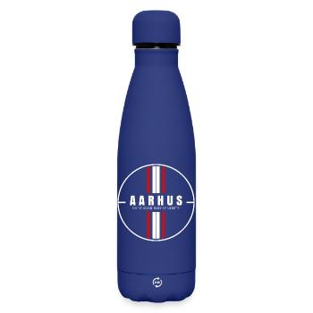Coordonnées d’Aarhus - Bouteille isotherme SOFT TOUCH 500 ml - bleu foncé  - Devant