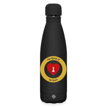 Reine de mon cœur : La fin ultime est l’amour - Bouteille isotherme SOFT TOUCH 500 ml - noir - Devant