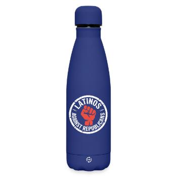 Lations against Republicans - Antifascist Tee - Matte Insulated Water Bottle 500 ml - dark blue  - Front