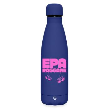 EPA Ragger – Rosa Hängende Würfel - Matte Thermosflasche 500 ml - Dunkelblau  - Vorne