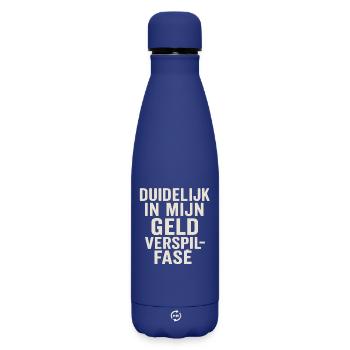 Clairement dans ma phase de gaspillage d’argent - Bouteille isotherme SOFT TOUCH 500 ml - bleu foncé  - Devant